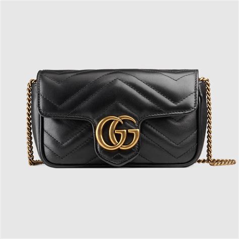 gucci marmont super mini bag black|Gucci Marmont mini quilted bag.